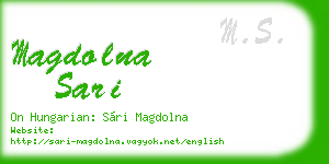 magdolna sari business card