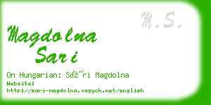 magdolna sari business card